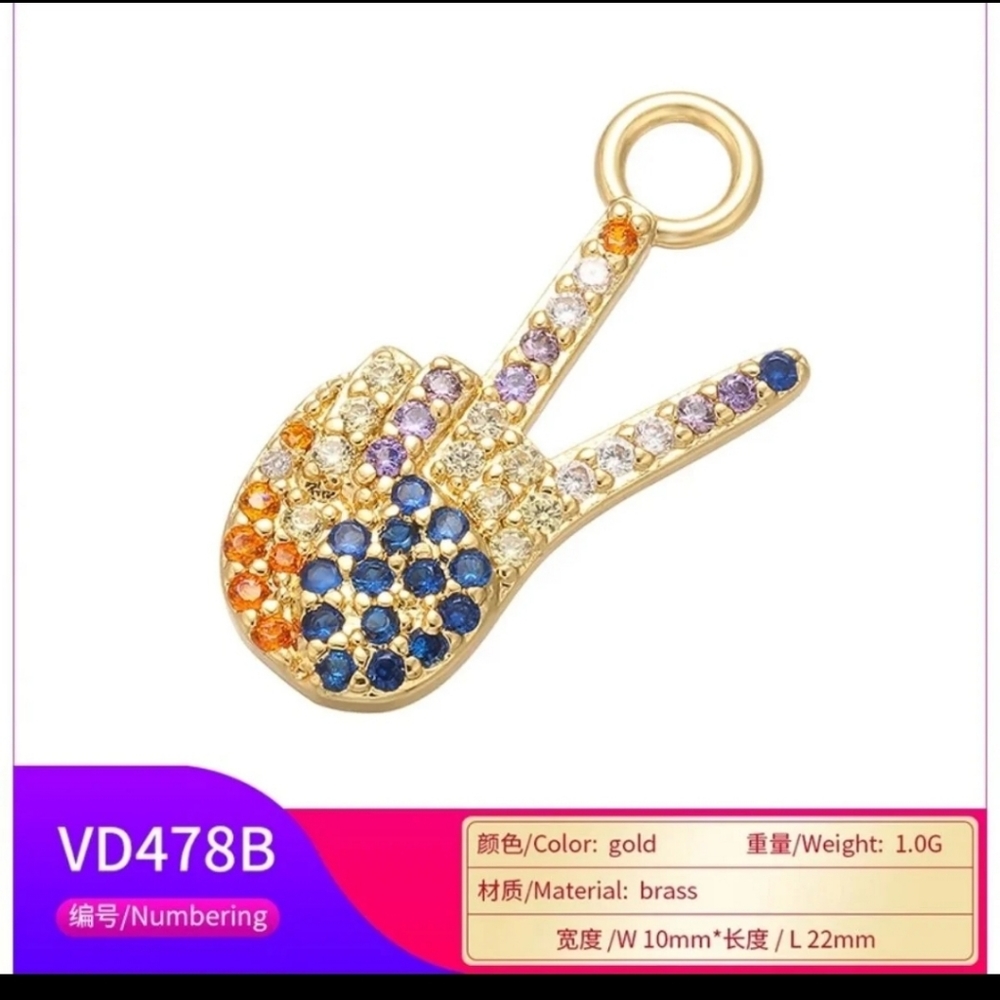 Gold Peace Pendant ✌️ - Picture 3 of 3